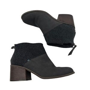 TOMS Women's Lacy Forged Iron Grey Suede/Felt Mix